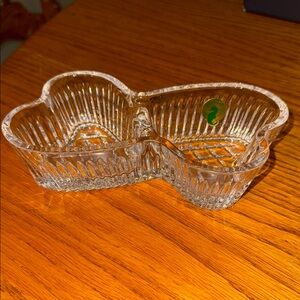 Waterford Crystal Clear Divided Dish does not have box.